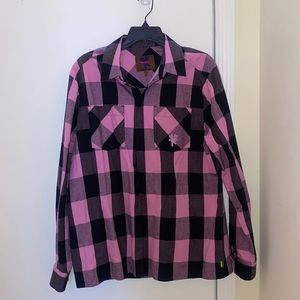 Pink and black flannel by Heaven by Marc Jacobs. Size M.